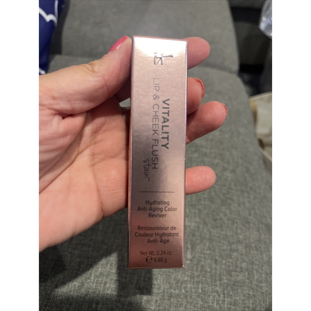 IT Cosmetics Vitality Flush Reviver Lip & Cheek Stain Stick "Rose Flush" NIB!!